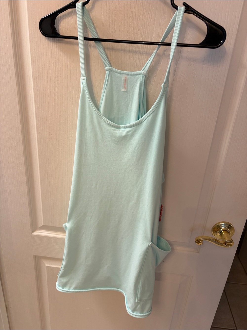 FP Movement by Free People Light Aqua High-Low Tank Dress